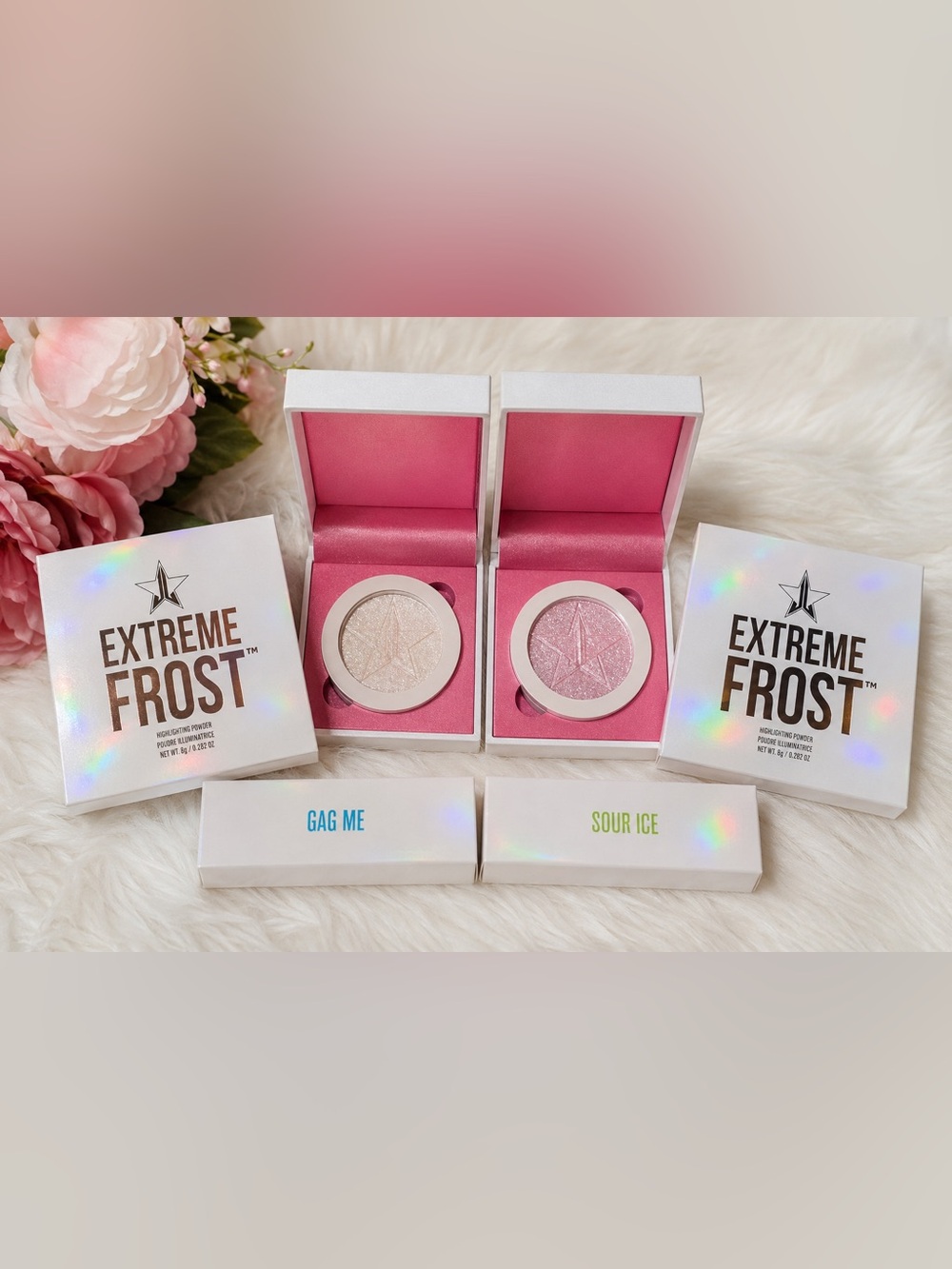 Jeffree Star Extreme Frost Highlighter Duo -NIB Discontinued Gag Me / Sour Ice